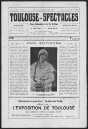 Toulouse-Spectacles : Organe Hebdomadaire de la Vie Artistique. (A001, N0006).