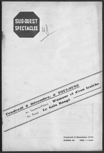Sud-Ouest Spectacles : Le Trait d'Union Corporatif. (N0048).