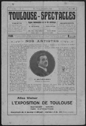 Toulouse-Spectacles : Organe Hebdomadaire de la Vie Artistique. (A001, N0017).