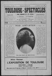 Toulouse-Spectacles : Organe Hebdomadaire de la Vie Artistique. (A001, N0013).